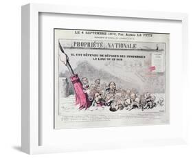 Defense De Deposer Des Immondices Le Long De Ce Mur, Caricature of Second Empire Politicians-Alfred Le Petit-Framed Giclee Print