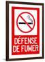 Defense De Fumer French No Smoking-null-Framed Art Print
