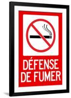 Defense De Fumer French No Smoking-null-Framed Art Print