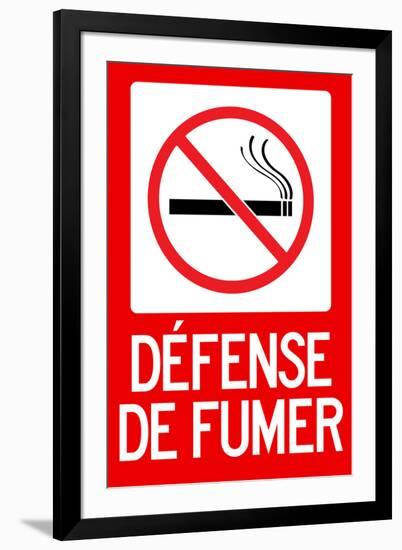 Defense De Fumer French No Smoking-null-Framed Art Print