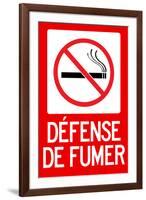 Defense De Fumer French No Smoking-null-Framed Art Print