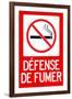 Defense De Fumer French No Smoking-null-Framed Art Print
