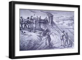 Defense of Livorno from Fort San Pietro-Giovanni Fattori-Framed Giclee Print