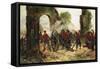 Defense of Porta Capuana or Battle of Volturno, 1860-Giovanni Fattori-Framed Stretched Canvas