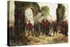 Defense of Porta Capuana or Battle of Volturno, 1860-Giovanni Fattori-Stretched Canvas