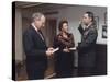 Defense Secretary Dick Cheney Administering Oath of Office to Colin Powell-Helene Stikkel-Stretched Canvas