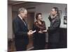 Defense Secretary Dick Cheney Administering Oath of Office to Colin Powell-Helene Stikkel-Mounted Premium Photographic Print