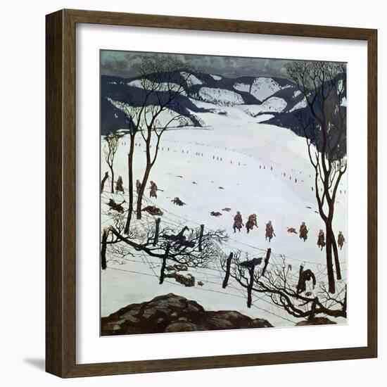 Defensive Position of the Vienna Infantry Regiment, 1915-null-Framed Giclee Print