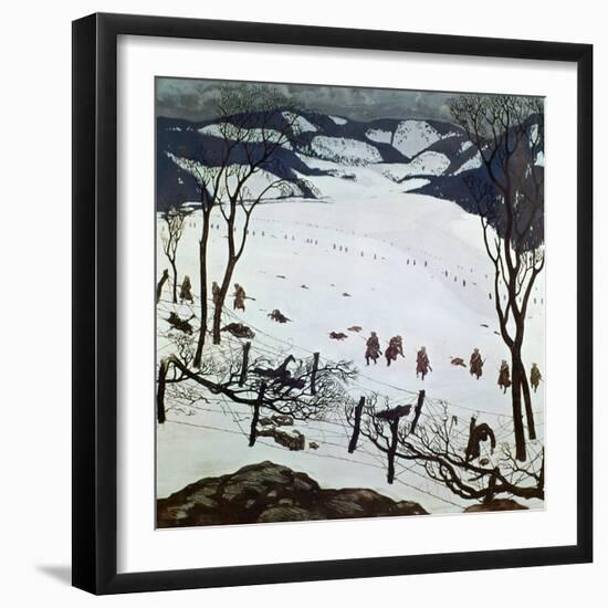 Defensive Position of the Vienna Infantry Regiment, 1915-null-Framed Giclee Print