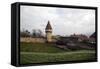 Defensive Walls and Tower, Cluny, Burgundy, France, Europe-Oliviero-Framed Stretched Canvas