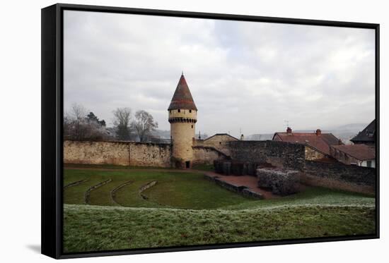 Defensive Walls and Tower, Cluny, Burgundy, France, Europe-Oliviero-Framed Stretched Canvas