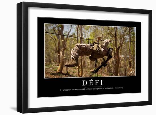 Défi: Citation Et Affiche D'Inspiration Et Motivation-null-Framed Photographic Print