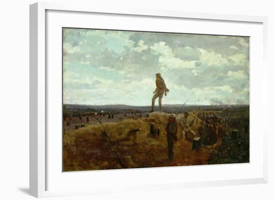 Defiance: Inviting a Shot before Petersburg, 1864 (Oil on Panel)-Winslow Homer-Framed Giclee Print