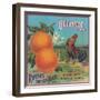 Defiance Orange Label - Venice Cove, CA-Lantern Press-Framed Art Print