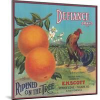 Defiance Orange Label - Venice Cove, CA-Lantern Press-Mounted Art Print