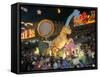 Defile Aux Lumieres, Carnival, Place Massena, Nice, Alpes-Maritimes, Provence, France-Bruno Barbier-Framed Stretched Canvas