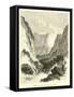 Defile of the Valley of Occobamba-Édouard Riou-Framed Stretched Canvas