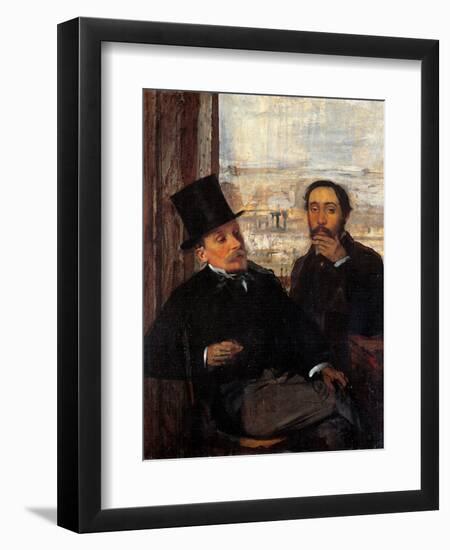 Degas and Evariste de Valernes, Painter and Friend of the Artist-Edgar Degas-Framed Art Print