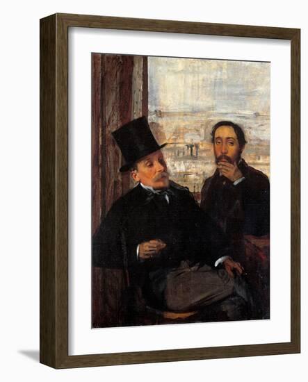 Degas and Evariste de Valernes, Painter and Friend of the Artist-Edgar Degas-Framed Art Print