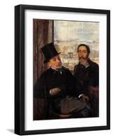 Degas and Evariste de Valernes, Painter and Friend of the Artist-Edgar Degas-Framed Art Print