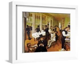 Degas: Cotton Office, 1873-Edgar Degas-Framed Giclee Print