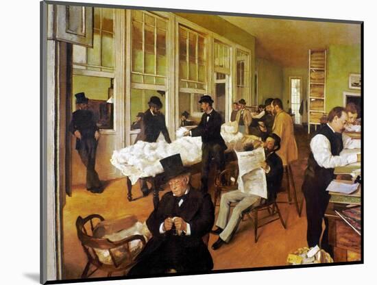 Degas: Cotton Office, 1873-Edgar Degas-Mounted Giclee Print