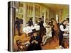 Degas: Cotton Office, 1873-Edgar Degas-Stretched Canvas