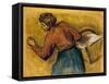 Degas: Laundress, C1888-92-Edgar Degas-Framed Stretched Canvas