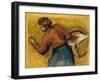 Degas: Laundress, C1888-92-Edgar Degas-Framed Giclee Print