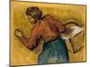 Degas: Laundress, C1888-92-Edgar Degas-Mounted Giclee Print