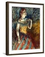 Degas: Singer In Green-Edgar Degas-Framed Giclee Print