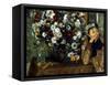 Degas: Woman & Flowers-Edgar Degas-Framed Stretched Canvas