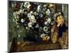 Degas: Woman & Flowers-Edgar Degas-Mounted Giclee Print