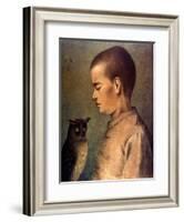 Degouve: Child & Owl, 1892-William Degouve De Nuncques-Framed Giclee Print