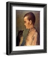 Degouve: Child & Owl, 1892-William Degouve De Nuncques-Framed Giclee Print