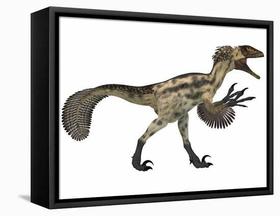 Deinonychus, a Carnivorous Dinosaur from the Early Cretaceous Period-null-Framed Stretched Canvas