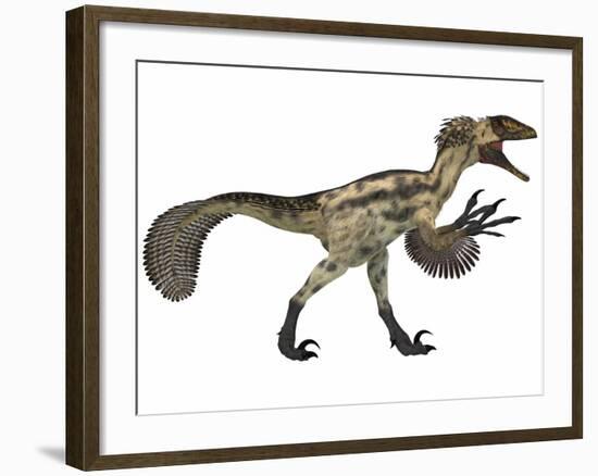 Deinonychus, a Carnivorous Dinosaur from the Early Cretaceous Period-null-Framed Art Print