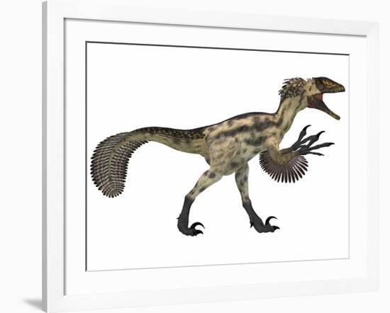 Deinonychus, a Carnivorous Dinosaur from the Early Cretaceous Period-null-Framed Art Print