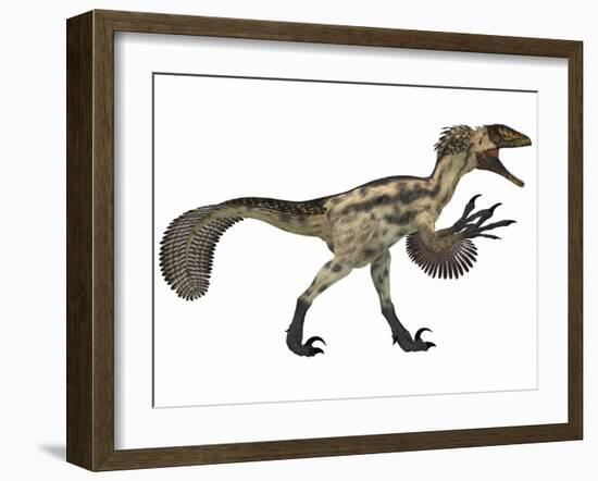 Deinonychus, a Carnivorous Dinosaur from the Early Cretaceous Period-null-Framed Art Print