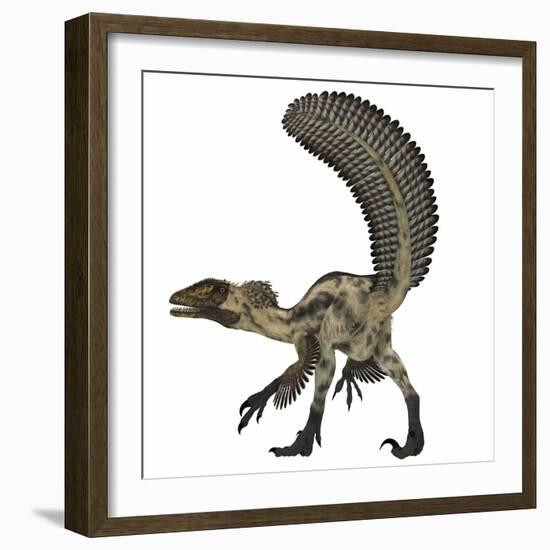 Deinonychus, a Carnivorous Dinosaur from the Early Cretaceous Period-Stocktrek Images-Framed Art Print