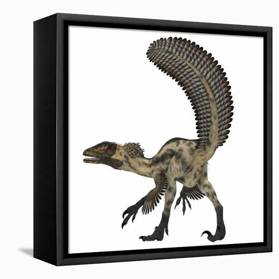 Deinonychus, a Carnivorous Dinosaur from the Early Cretaceous Period-Stocktrek Images-Framed Stretched Canvas