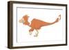 Deinonychus Pencil Drawing with Digital Color-Stocktrek Images-Framed Art Print