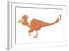 Deinonychus Pencil Drawing with Digital Color-Stocktrek Images-Framed Art Print