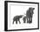 Deinotherium with Offspring-Stocktrek Images-Framed Art Print