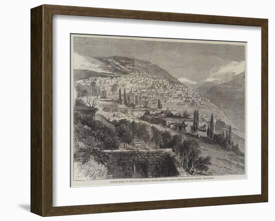 Deir-El-Kamr, on the Southern Side of Mount Lebanon, Lately Destroyed by the Druses-null-Framed Giclee Print