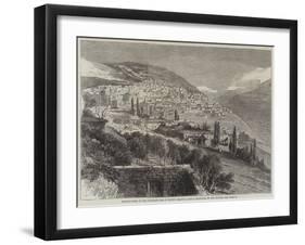 Deir-El-Kamr, on the Southern Side of Mount Lebanon, Lately Destroyed by the Druses-null-Framed Giclee Print