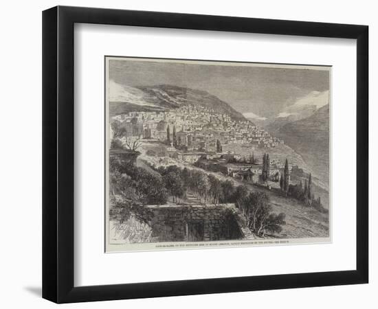 Deir-El-Kamr, on the Southern Side of Mount Lebanon, Lately Destroyed by the Druses-null-Framed Premium Giclee Print