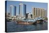 Deira Twin Towers, Dubai Creek, Dubai, United Arab Emirates, Middle East-Matt-Stretched Canvas