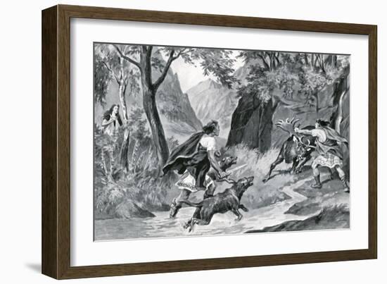 Deirdre and Naisi-G.F. Scott Elliot-Framed Art Print