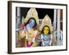 Deities Sri Krishna and Sri Radhika (Radha) in the Lalji Temple, Kalna, West Bengal, India, Asia-Annie Owen-Framed Photographic Print